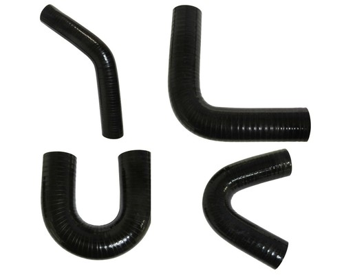 Black silicone hose - black, elbow