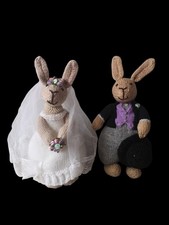 knitted bride and groom
