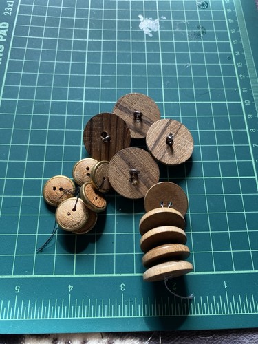 Wooden button collection - wooden,
