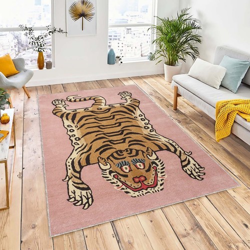 Tiger lion figure indoor rug - figure,