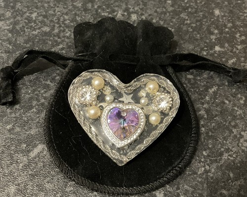 Unique clear resin - unique, brooch