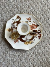 Masons Brown Velvet ceramic candle stick holder