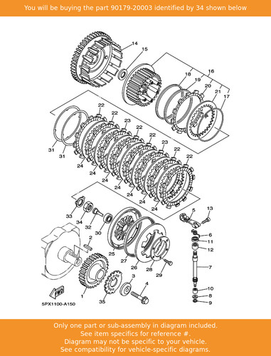 Yamaha nut 90179 20003 oem - nut,,