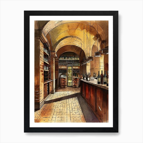 Wine cellar illustration art - cellar,