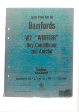 Bamford W2 Wuffler Tedder Hay Conditioner & Aerator Parts Manual