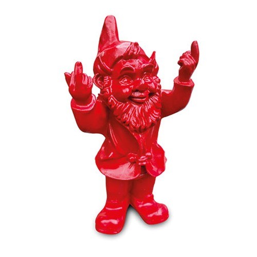 Red naughty gnome - red,
