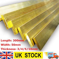 Brass Flat Bar Plate Strip 3/4/5/10mm Thick 12" 300mm Metal Model Making Sheet