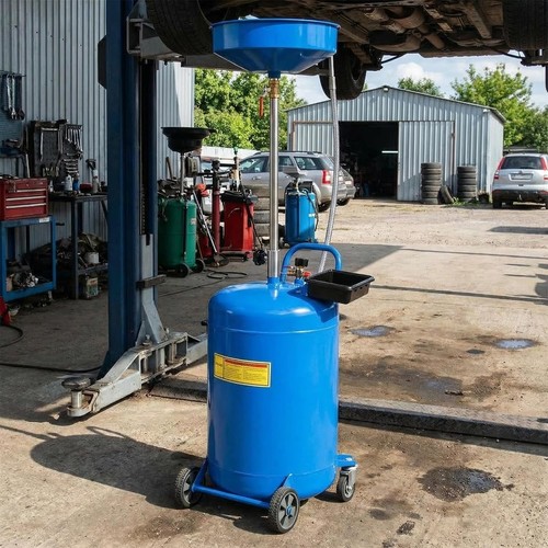 Waste oil drain tank portable - drain,