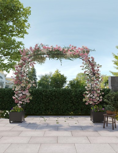Wooden planters garden arch - wooden,