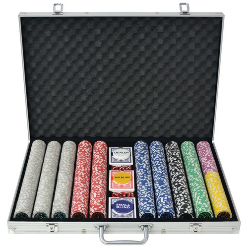 Poker set with 500 - 500/1000, laser