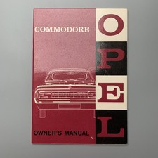 Opel Commodore Owners Manual