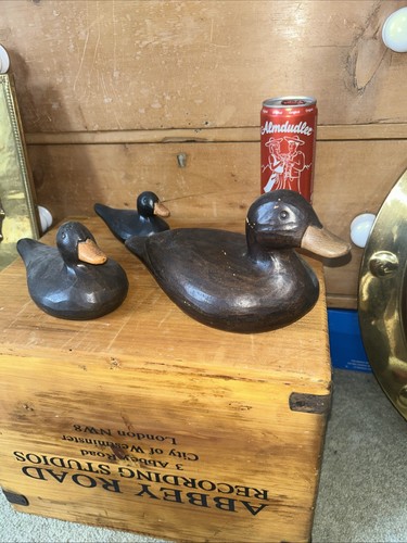 Antique clay duck decoys - duck,
