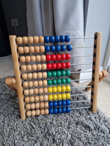Wooden coloured beads - beads, toy