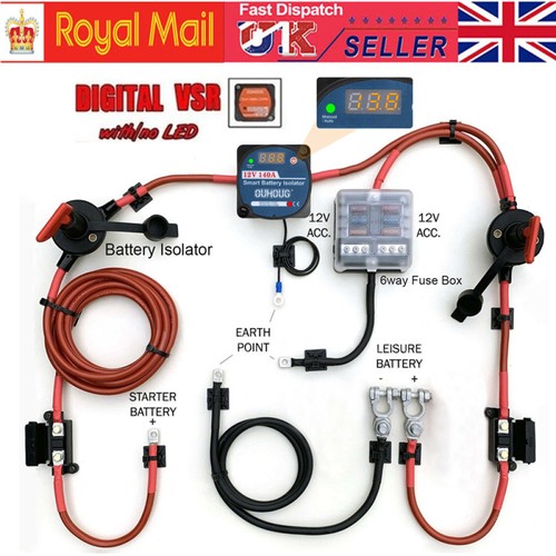 Split charge relay kit - split,