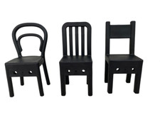 NEW Ikea Fjantig Hook Set of 3 Chairs Black Wall Mounted Hangers 603.471.02