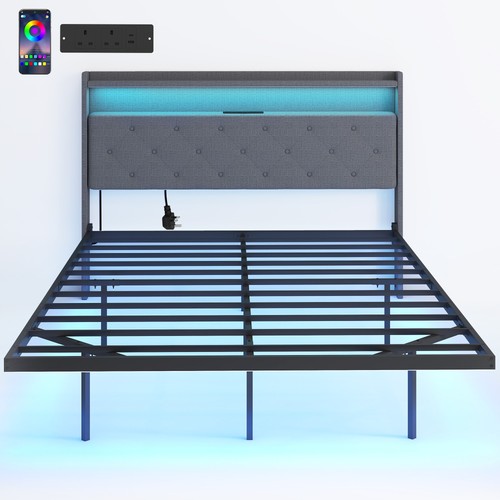 Homcom floating bed frame - frame, with