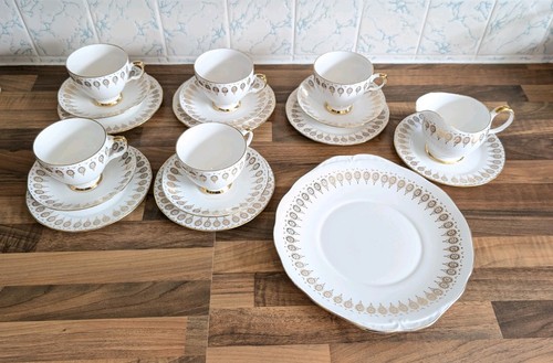 Queen anne bone china gold - anne,