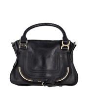 Chloe Marcie Medium Handbag in Black Leather