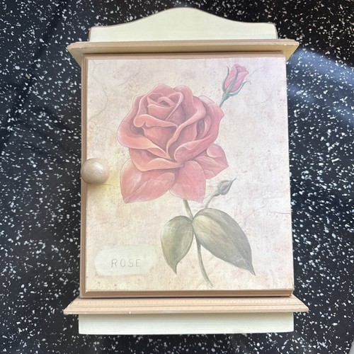 Vintage wooden key box cabinet - box,