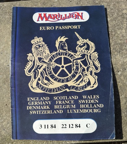 Marillion tour programme real - marillion,