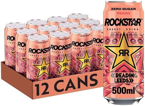 Rockstar energy drink - rockstar, peach