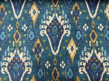 iLiv Boho Teal Ikat  Fabric
