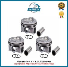 SET OF 3 PISTONS WITH RINGS FOR FORD 1.0 12V ECOBOOST ENGINE - STD - BRAND NEW