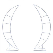 2 Piece Wedding Arch Crescent Moon Floral Stand Party Framework Stand Backdrop