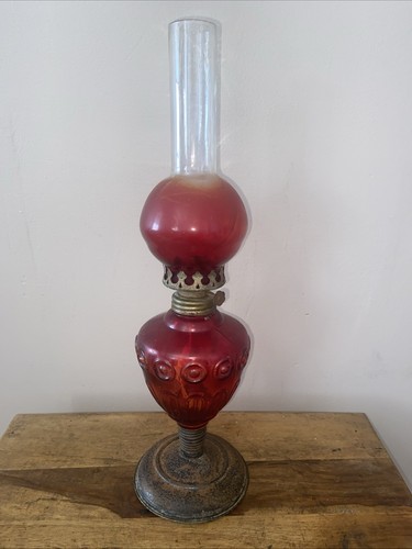 Vintage cranberry glass - vintage, brass