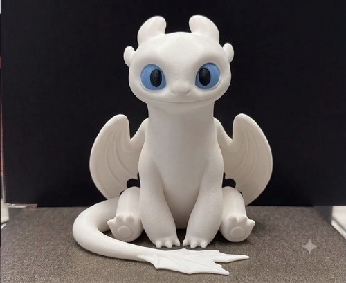Light fury dragon printed - light,