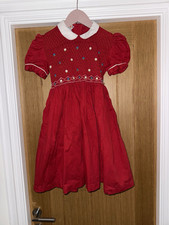 Girls Smocked Dress Age 5-6 Years