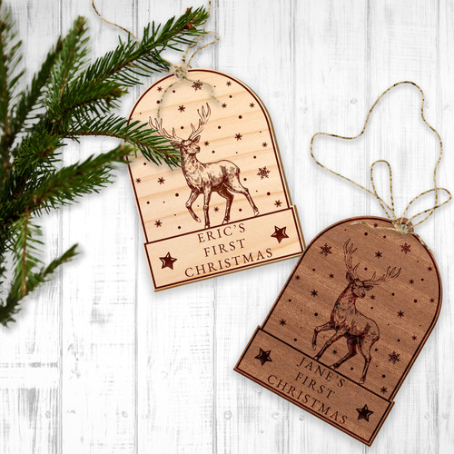 Snow globe reindeer - snow, bauble
