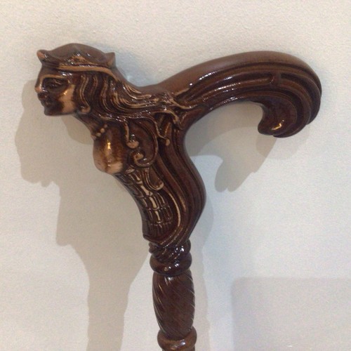 Walking stick lady warrior - walking,
