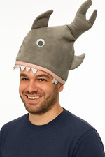 GREY SHARK BITE JAWS HAT