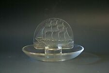 RENE LALIQUE " CARAVELLE " GLASS CENDRIER / ASHTRAY