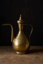 Antique Large Arabic Coffee Pot Dallah Made of Brass Historical Collectible