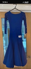 Beautiful Total Blue Ballroom Latin Dance Dress Approx Age 8-12