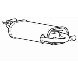 Quality rear exhaust silencer - rear,