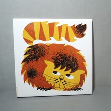 Vintage Kenneth Townsend Tile 1960's Menagerie Cheshire Cat Damaged