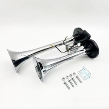 12v / 24v Twin Air Horn Chrome