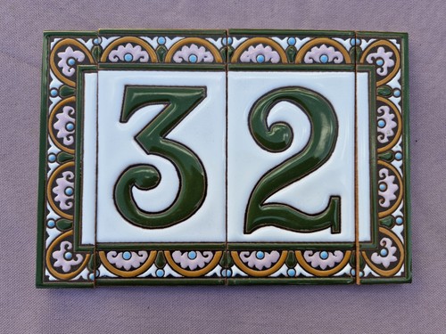 Ceramic house numbers 32 or - ceramic,