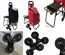6 Wheels Shopping Trolley Folding Tri Wheel Stair Climbing or Curb with seat