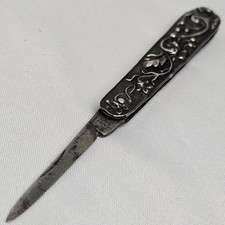Antique Sterling Silver Penknife J. Hinchliffe Sheffield Victorian Chatelaine