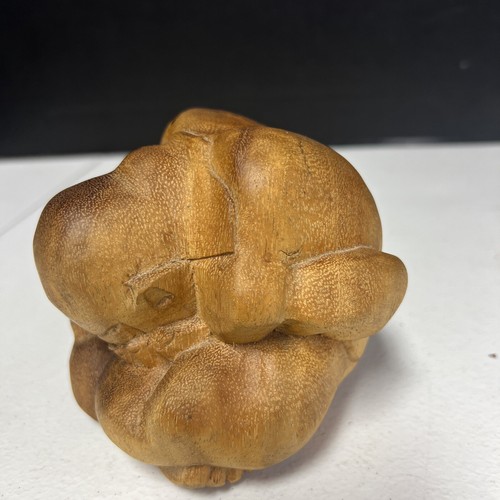 Wooden weeping buddha - 4”,