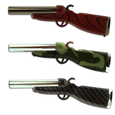 Lighter Jet Flame Butane Cigarette Double Shot Gun/Pistol Cigar Rifle Barrel BBQ