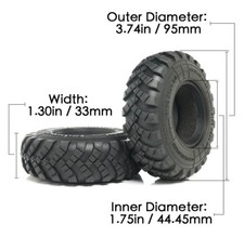 Soviet Version 1.75” Tire (2pcs) fit for 1/12 Soviet ZIS150/CA30/Tamiya RC Truck