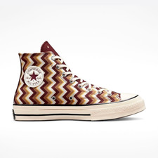 Converse Chuck 70 Zig Zag High Top Sneakers M8 W10 A04304C Beetroot Soba Egret