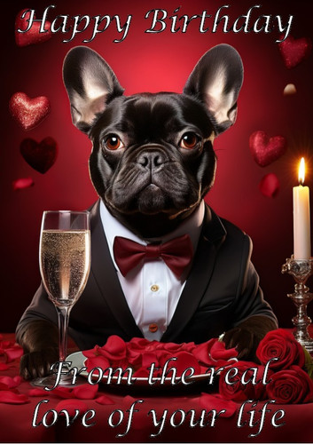 Black french bulldog - black,