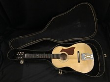 Vintage Rare Harmony Stella Acoustic Guitar With Case Taiwan Import As Is