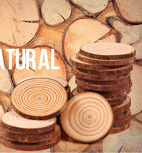 150 300pcs wood slices round - slices,